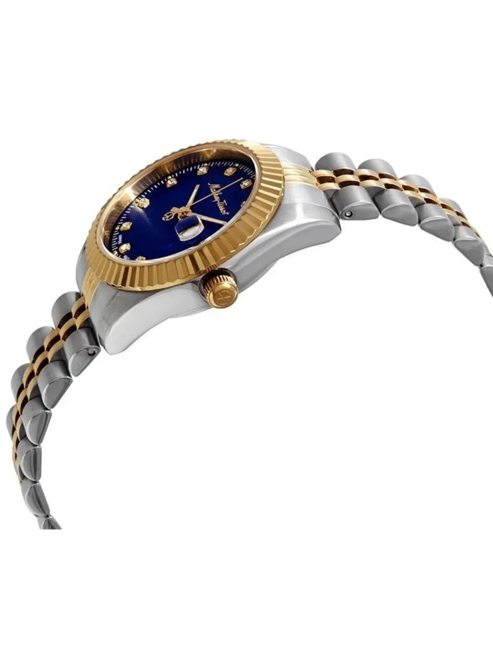 NWT Mathey-Tissot Rolly III Crystal Blue Dial Ladies Watch
